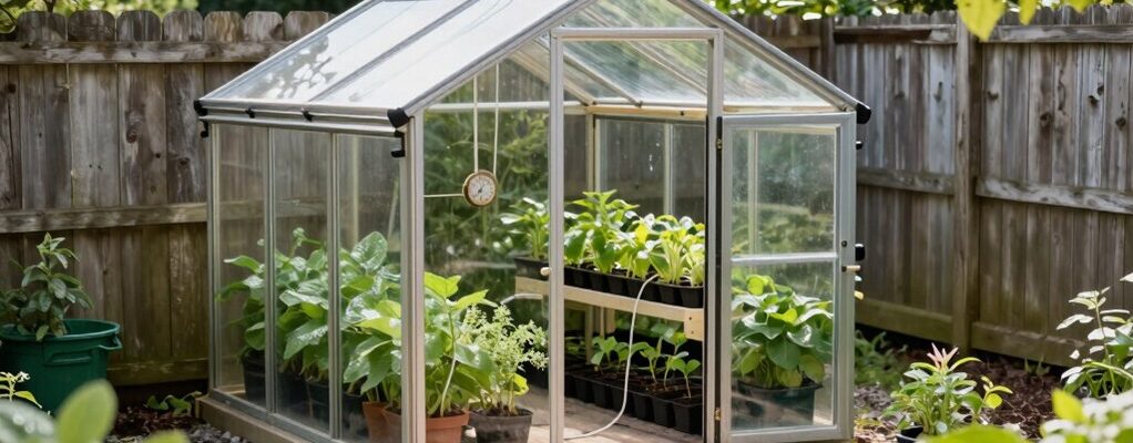 build compact backyard greenhouse