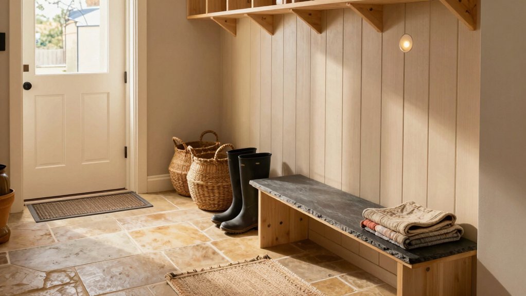 design a functional mud room entry