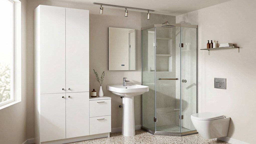 efficient accessible bathroom storage