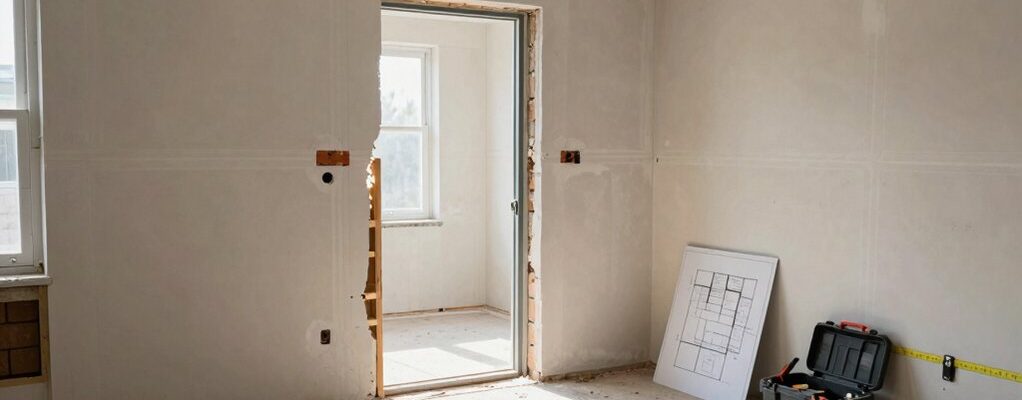 living room knockthrough planning