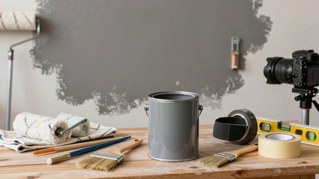 prepare painting supplies and tools