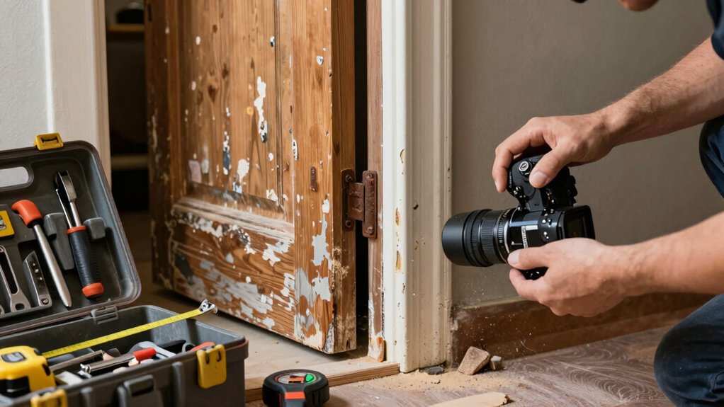 remove door and hardware