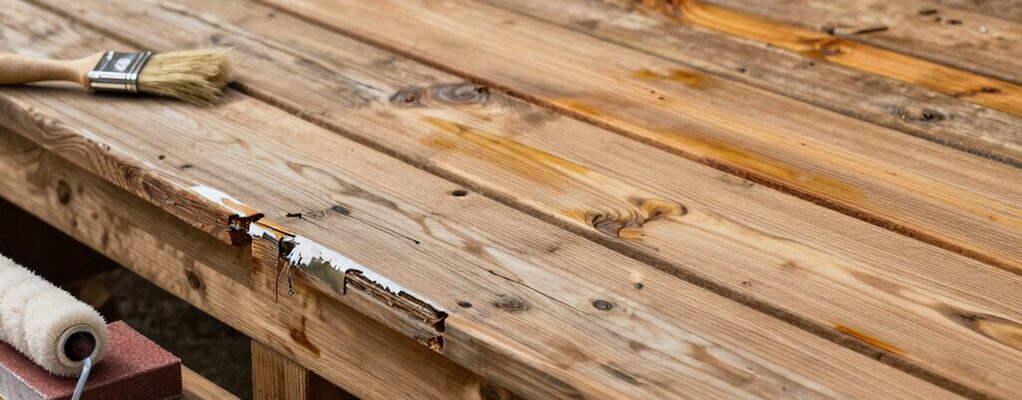 reparing damaged ship deck