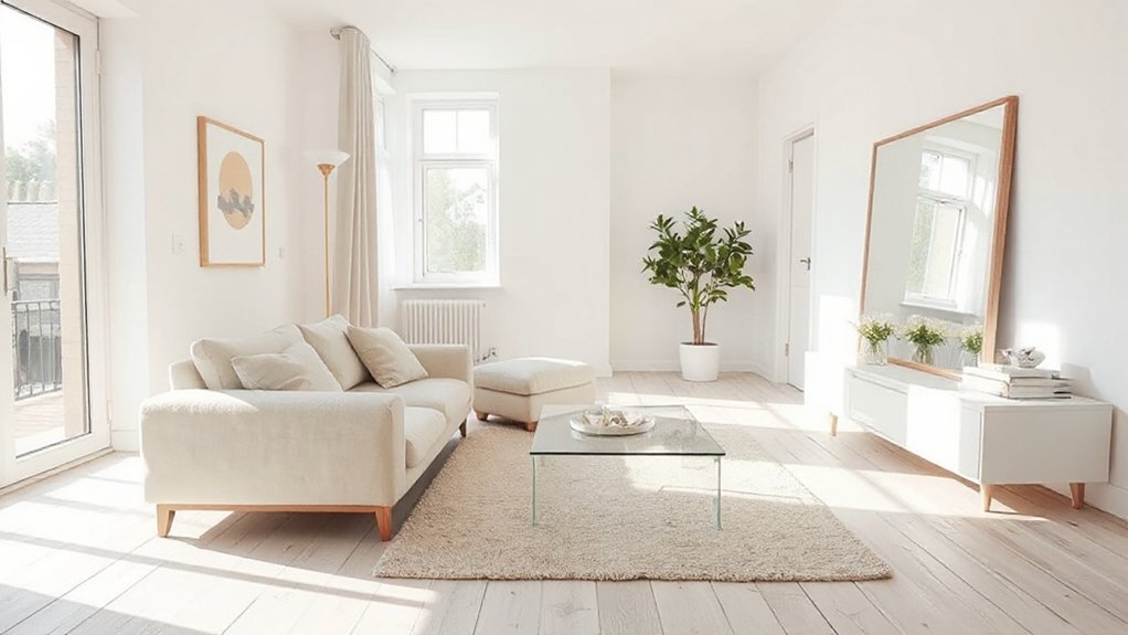 bright airy reflective decor