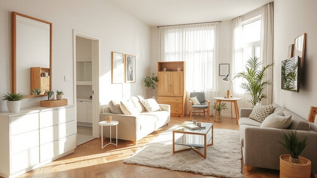 clear clutter for spaciousness