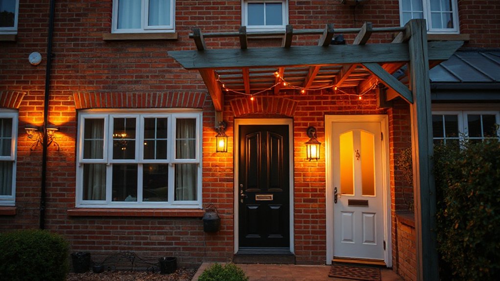 layered lighting and faux accents