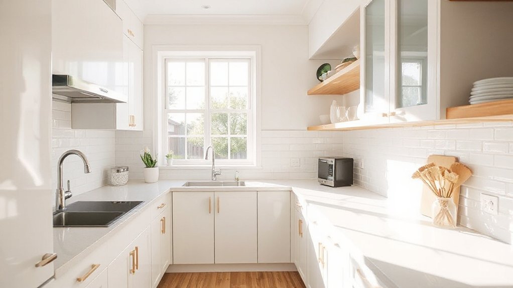 bright calm cohesive kitchen design