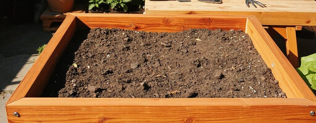 constructing a raised garden bed