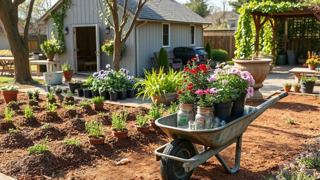 cost effective vibrant garden swaps