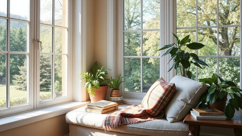 cozy illuminated reading retreat