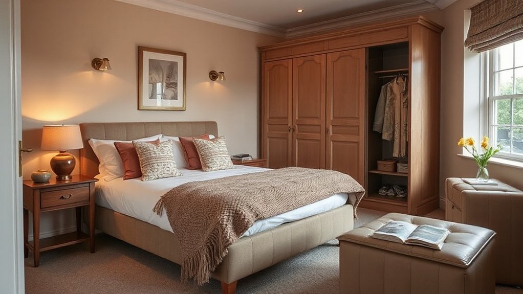 cozy space efficient decor scheme