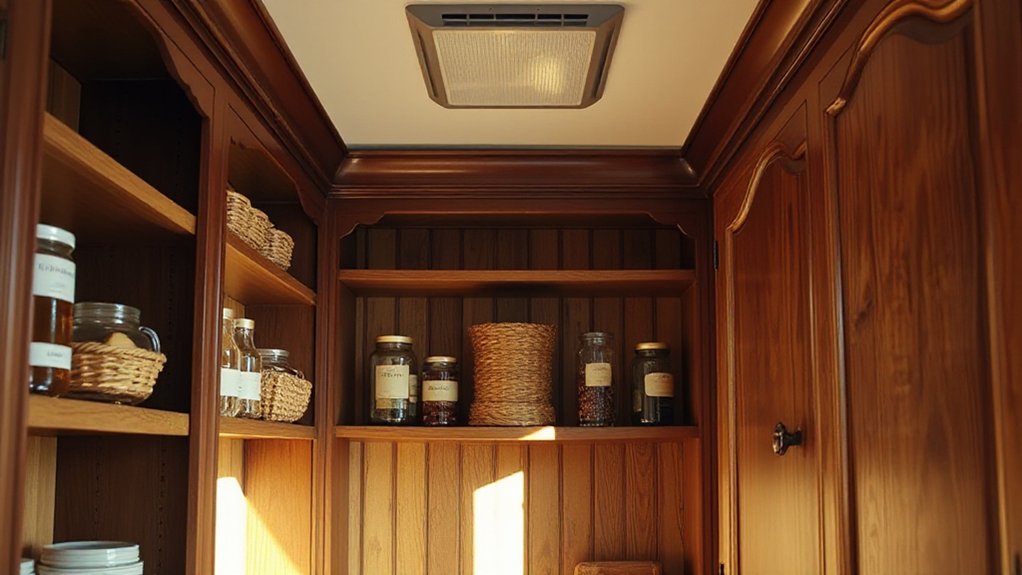 discreet lighting and ventilation