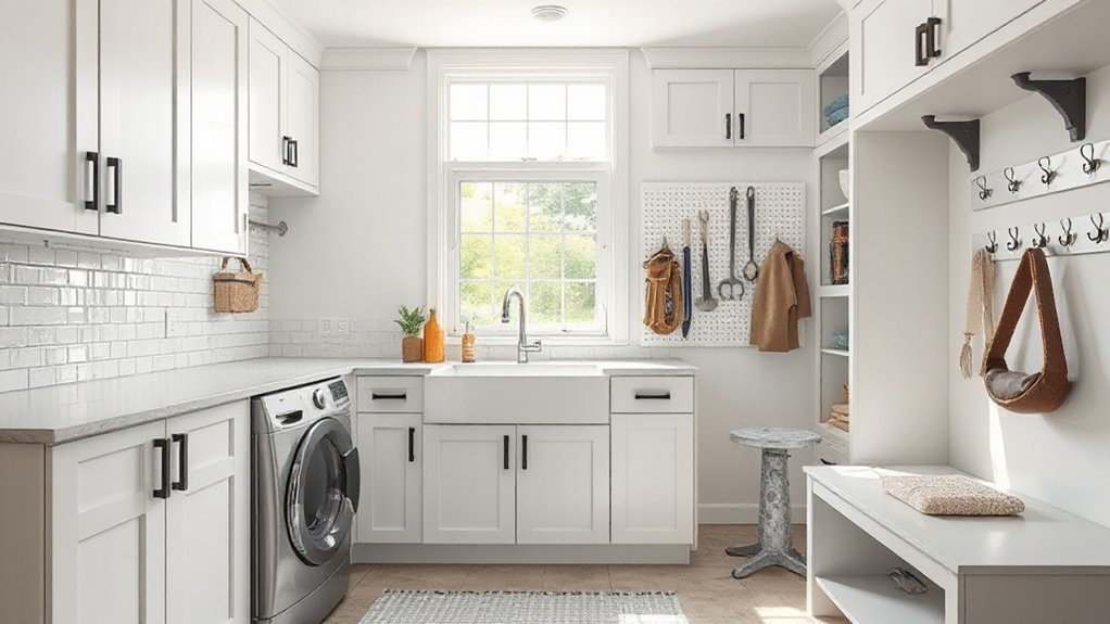 efficient laundry mudroom design