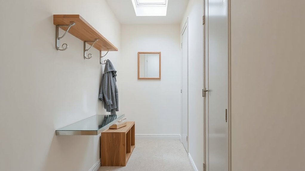 efficient narrow hallway storage
