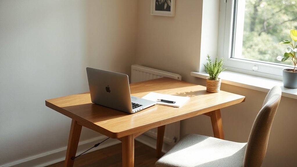ergonomic adjustable organized workspace