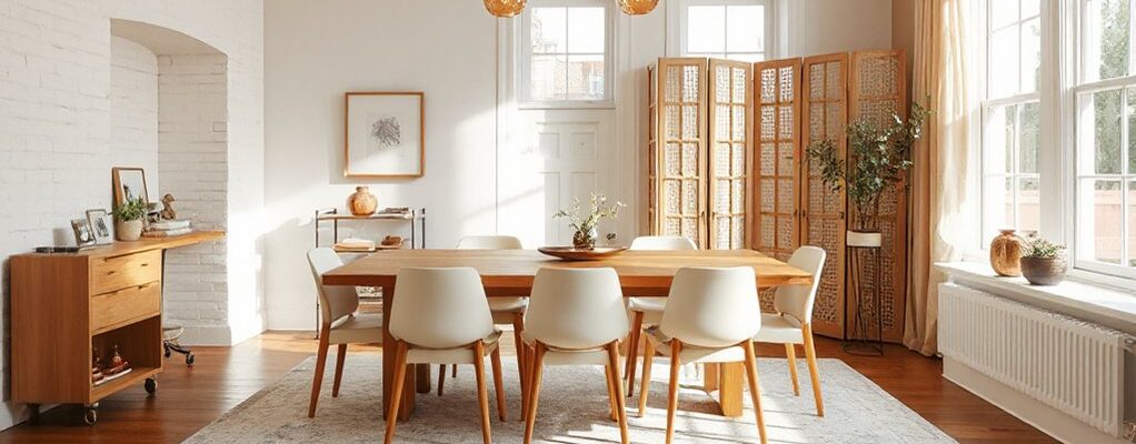 flexible townhouse dining area