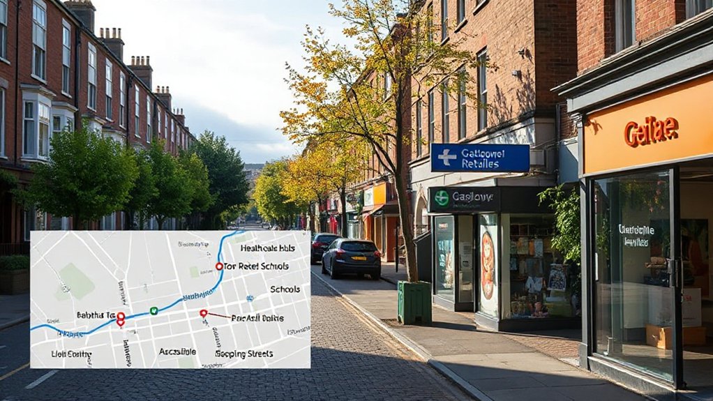 healthcare schools shopping proximity