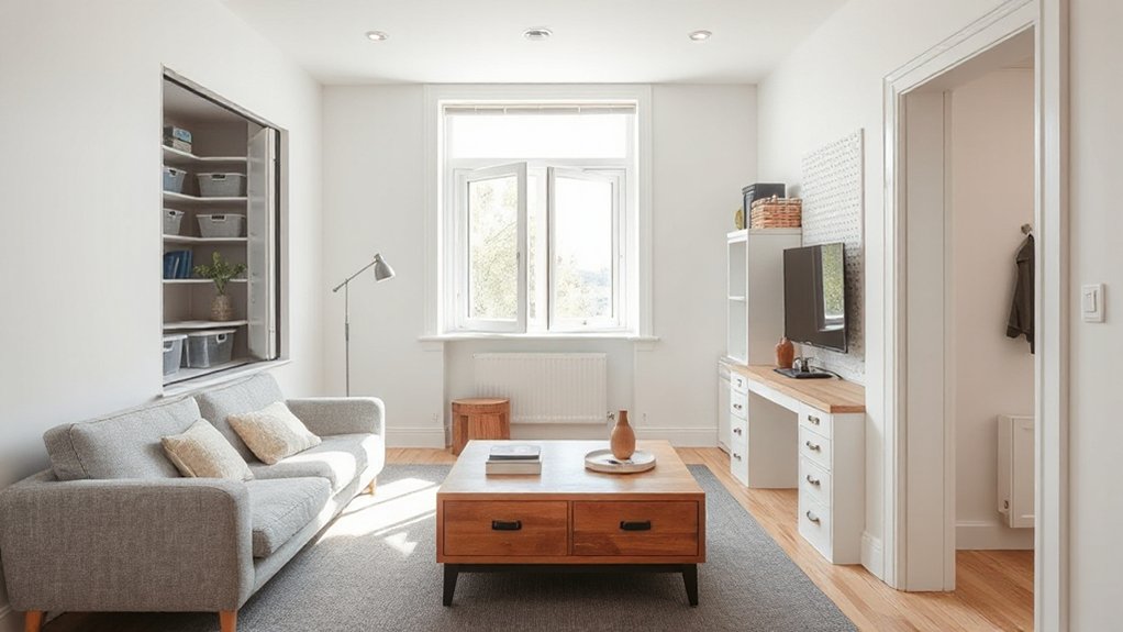 hidden vertical multi functional storage