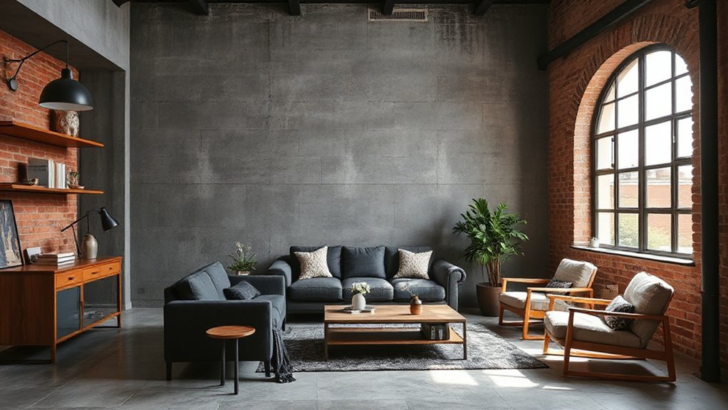 industrial warm textured decor