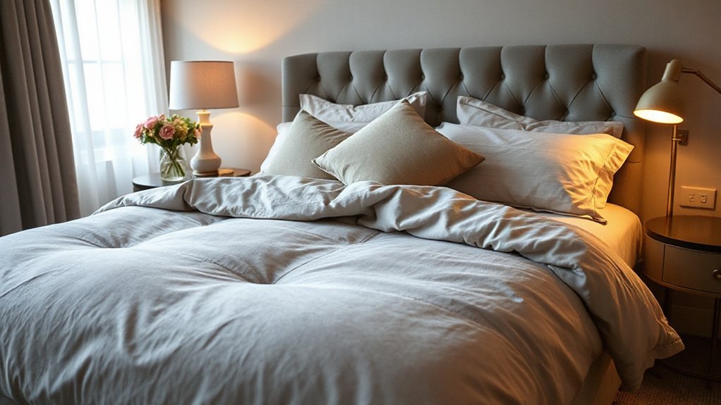 layered cozy balanced bedding