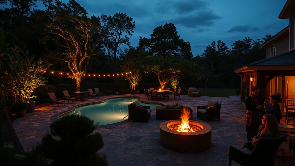 layered functional outdoor lighting