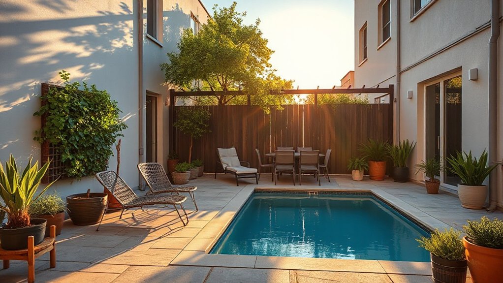 low maintenance private outdoor spaces