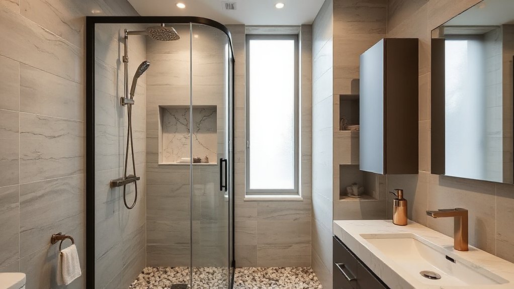 luxurious compact shower design