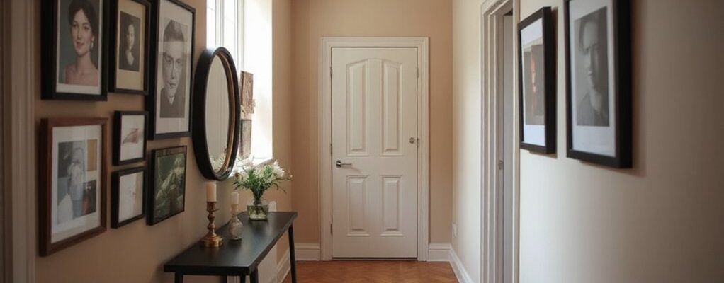 narrow hallway gallery arrangement