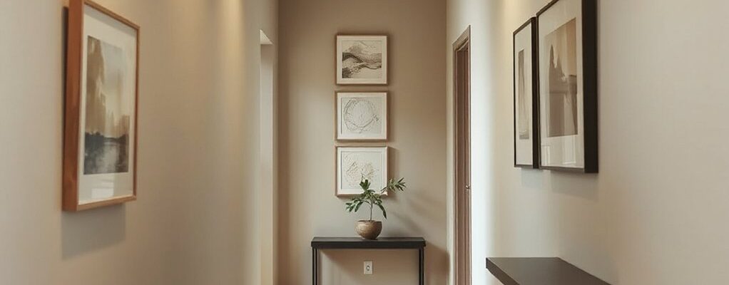narrow hallway gallery arrangement
