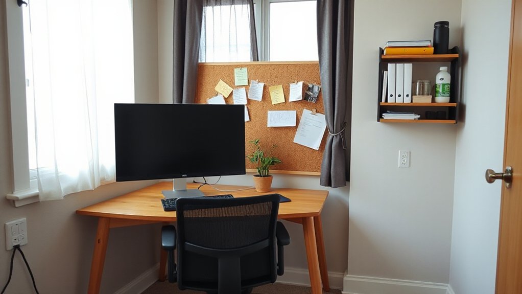 organized calming functional workspace