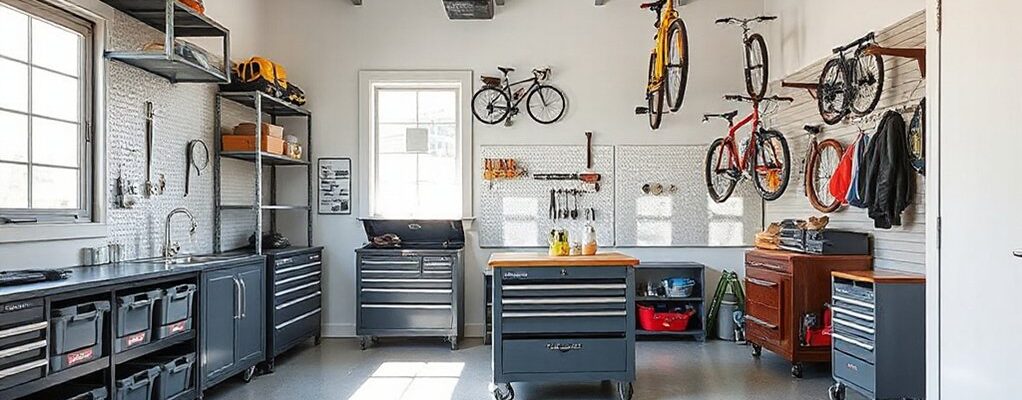 organized garage for families