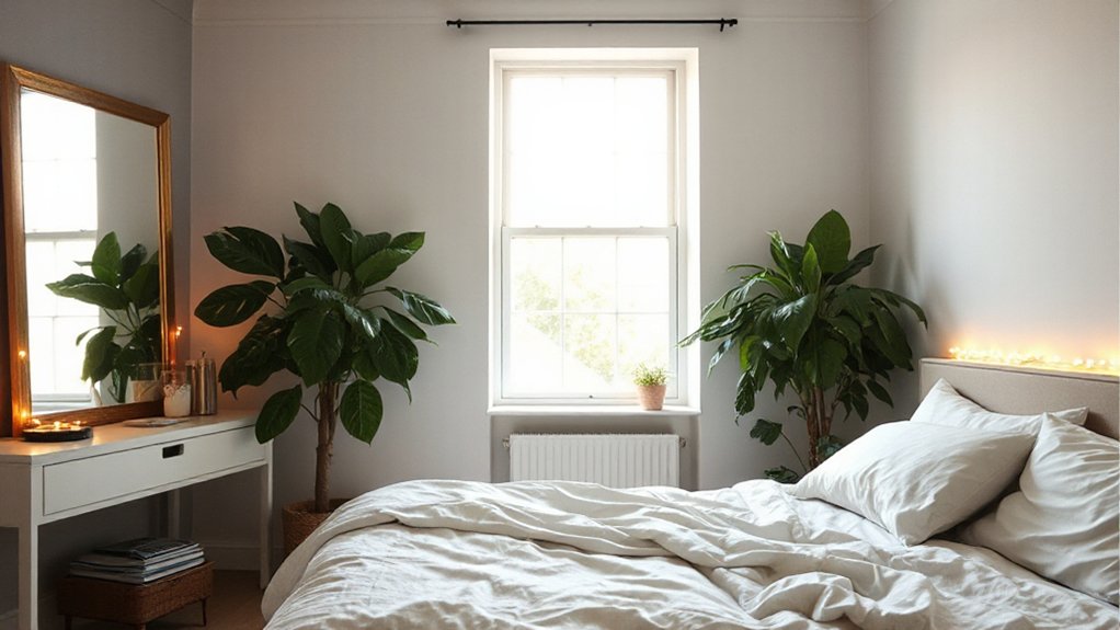 plants mirrors diy lighting