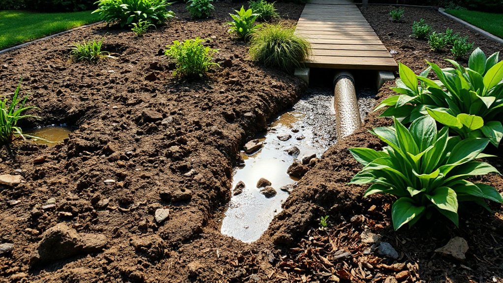poor garden drainage causes root stress
