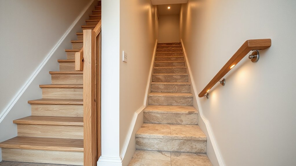 safe well lit non slip stairs