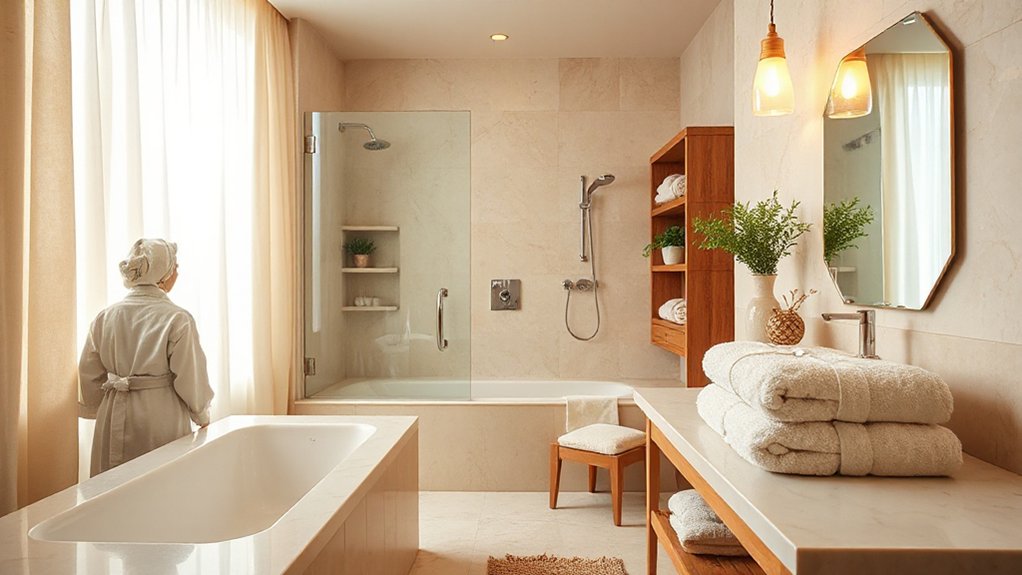 serene minimalist spa retreat