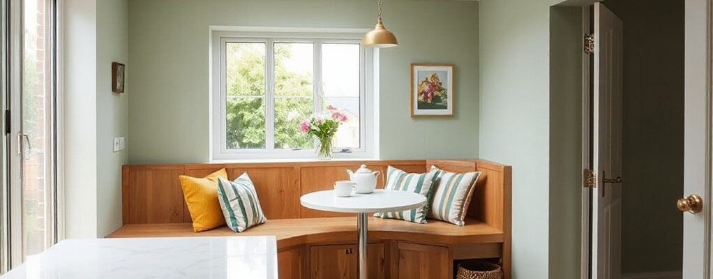 small uk kitchen breakfast nook